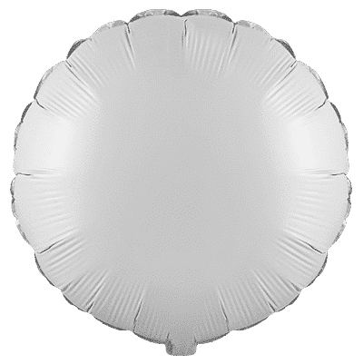 Flexmetal White 18" Round Foil Balloon
