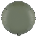 Flexmetal Matte Olive Green 18" Round Foil Balloon
