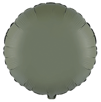 Flexmetal Matte Olive Green 18" Round Foil Balloon