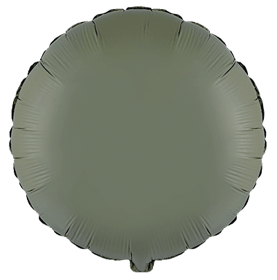 Flexmetal Matte Olive Green 18" Round Foil Balloon