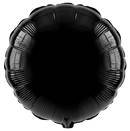 Flexmetal Black 18" Round Foil Balloon