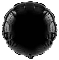 Flexmetal Black 18" Round Foil Balloon