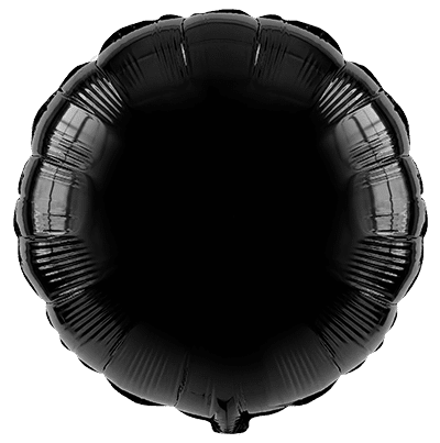Flexmetal Black 18" Round Foil Balloon