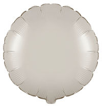 Flexmetal Satin Cream 18" Round Foil Balloon