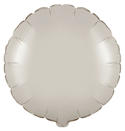 Flexmetal Satin Cream 18" Round Foil Balloon