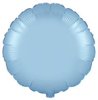 Flexmetal Satin Pastel Blue 18" Round Foil Balloon