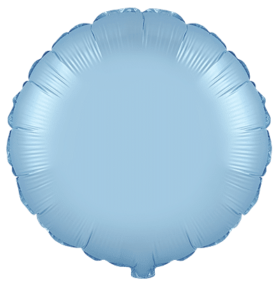 Flexmetal Satin Pastel Blue 18" Round Foil Balloon