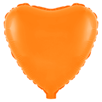 Flexmetal Fluor Orange 18" Round Foil Balloon