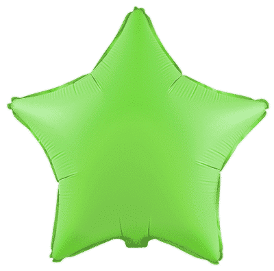 Flexmetal Fluor Green 18" Star Foil Balloon