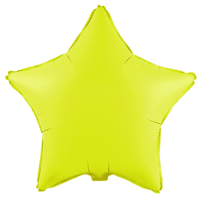 Flexmetal Fluor Yellow 18" Star Foil Balloon