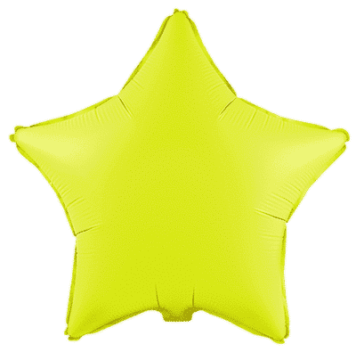 Flexmetal Fluor Yellow 18" Star Foil Balloon