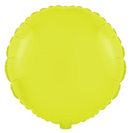 Flexmetal Fluor Yellow 18" Round Foil Balloon