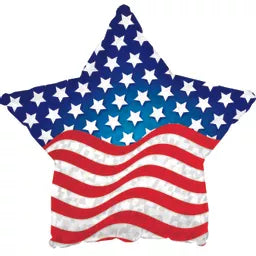 Patriotic Prism Star 9" Air Fill Foil Balloon