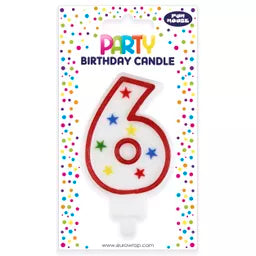 Eurowrap Party Candle Number 6