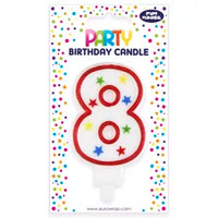 Eurowrap Party Candle Number 8