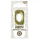 Eurowrap Party Candle Number 0 Gold