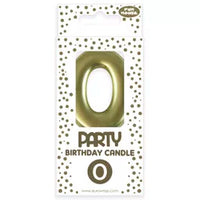 Eurowrap Party Candle Number 0 Gold