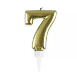 Eurowrap Party Candle Number 7 Gold