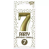 Eurowrap Party Candle Number 7 Gold