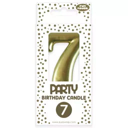 Eurowrap Party Candle Number 7 Gold