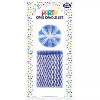 Eurowrap Party Candle Set Blue