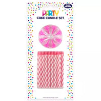 Eurowrap Party Candle Set Pink