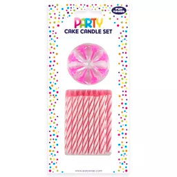 Eurowrap Party Candle Set Pink