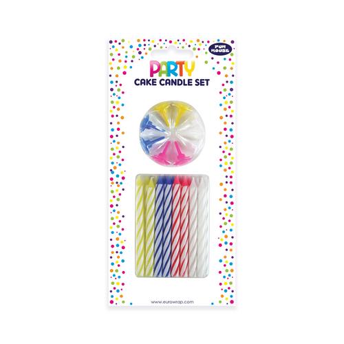 Eurowrap Party Candle Set Multicolour