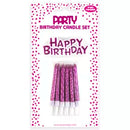 Eurowrap Party Candle Set Metallic Pink