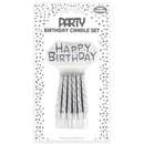 Eurowrap Party Candle Set Metallic Silver