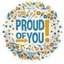 Anagram Proud Of You Floral 18" Foil Balloon