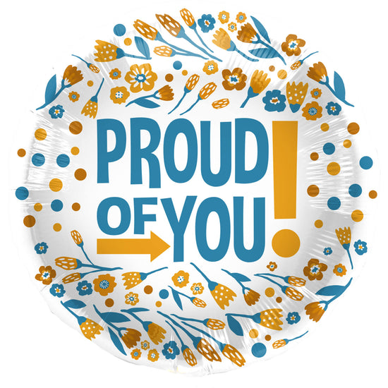 Anagram Proud Of You Floral 18" Foil Balloon