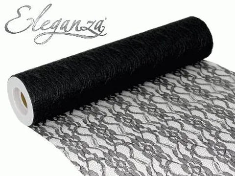 Eleganza Lace Netting Black 12" x 10M