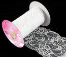 Eleganza Lace Ribbon Patterned White 95mm x 5M