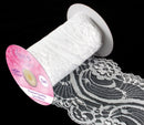 Eleganza Lace Pattern Ribbon White 95mm x 5M