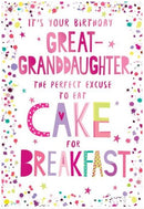 Kingfisher C60 Birthday Great-Granddaughter 6pk