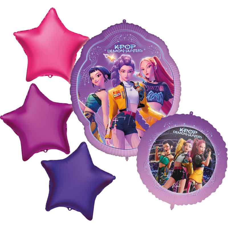 Procos KPop Demon Hunters Foil Balloon Bouquet 5pc