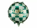 PartyDeco Birthday Green Football 18" Foil Balloon