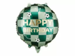 PartyDeco Birthday Green Football 18" Foil Balloon