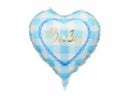 PartyDeco Baby Blue Gingham 18" Foil Balloon