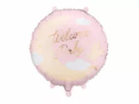 PartyDeco Welcome Baby Pink Moon 18" Foil Balloon