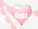 PartyDeco It's A Girl Pink Heart 18" Foil Balloon