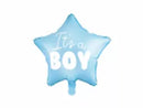PartyDeco It's A Boy Blue Star 19" Foil Balloon