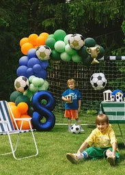 PartyDeco Football & Trophy 13" Garland Foils 4pc