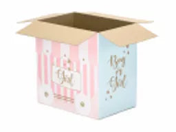 PartyDeco Balloon Box Boy Or Girl 60x40x60cm