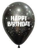 Sempertex Midnight Grey Birthday 12" Latex 12pk