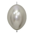 Sempertex Reflex Silver 6" Link-O-Loon 50pk
