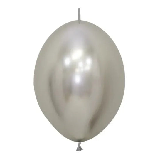 Sempertex Reflex Silver 6" Link-O-Loon 50pk