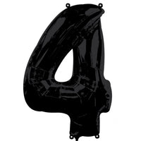 Anagram Foil Balloon Black 34" Number 4