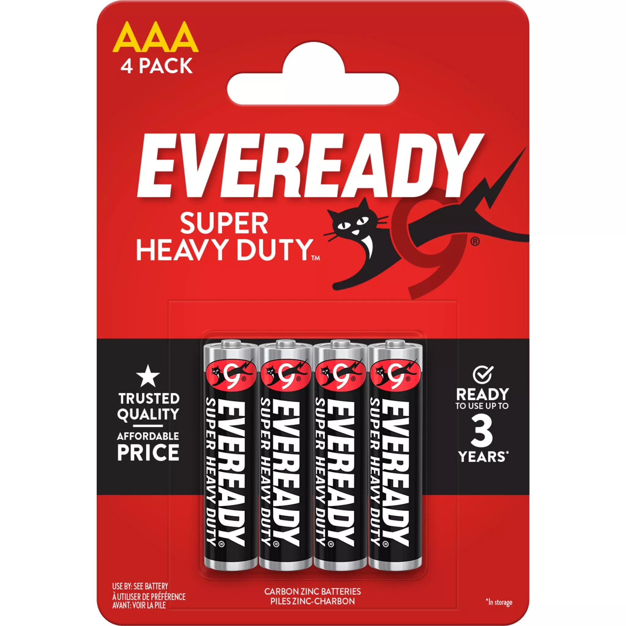 Eveready Batteries Super Heavy AAA 4pk
